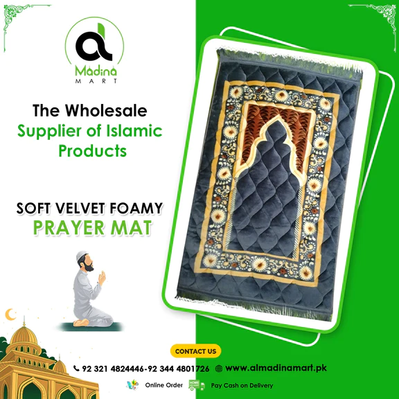 Soft Velvet Prayer Mat (Jai Namaz) Almadina Mart WholeSale Store