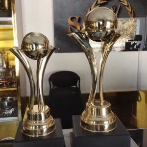 Alternative view of Handmade Bras Metal Trophy Set Cricket Sports