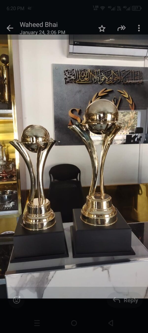 Handmade Bras Metal Trophy Set Cricket Sports - Image 2