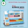 Multi colors Wooden Kids Bunker Bed