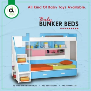 Multi colors Wooden Kids Bunker Bed