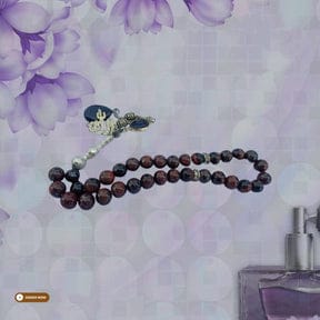 AQEEQ SHINE BROWN STONE 33 beads tasbeeh 10MM