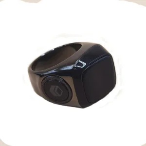 Smart Metal Zikr Ring Black