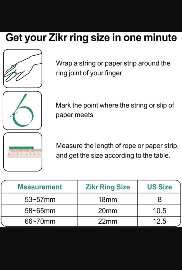 Smart Metal Zikr Ring - Image 5