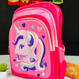 Alternative view of Unicorn Printed Pink School Bag For Kids