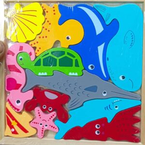 Green forest Puzzle Toy Creative Kids Wooden Jigsaw Game Early Educational Toy