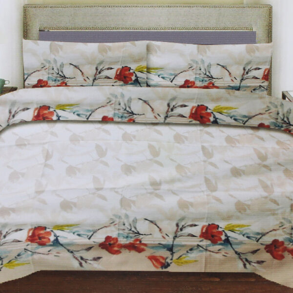 Printed King Bed Sheet - E
