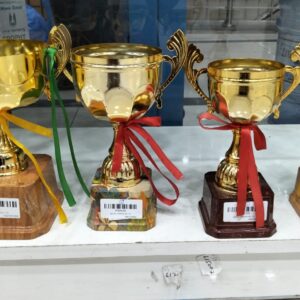 Cup Shape Trophies Golden