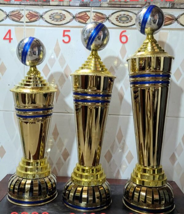 Golden & Blue Ball Trophy For Tournament