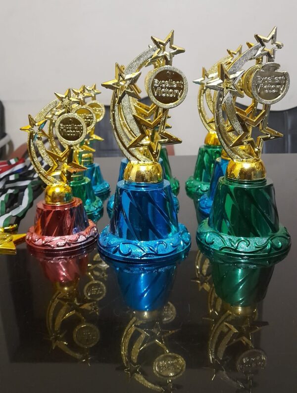 Multi Base Golden Star Trophy Plastic