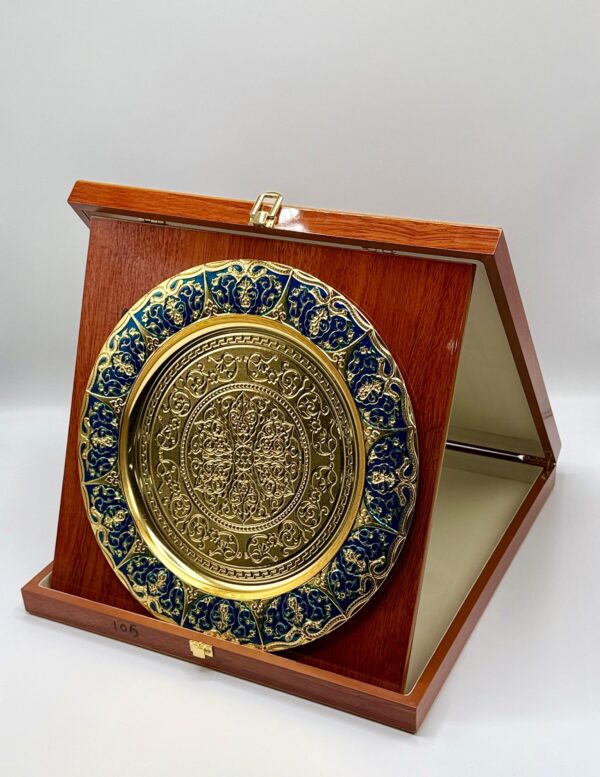 Metal Brass Award Shield With Box