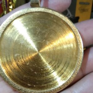 Metal Medal Golden Round With Box