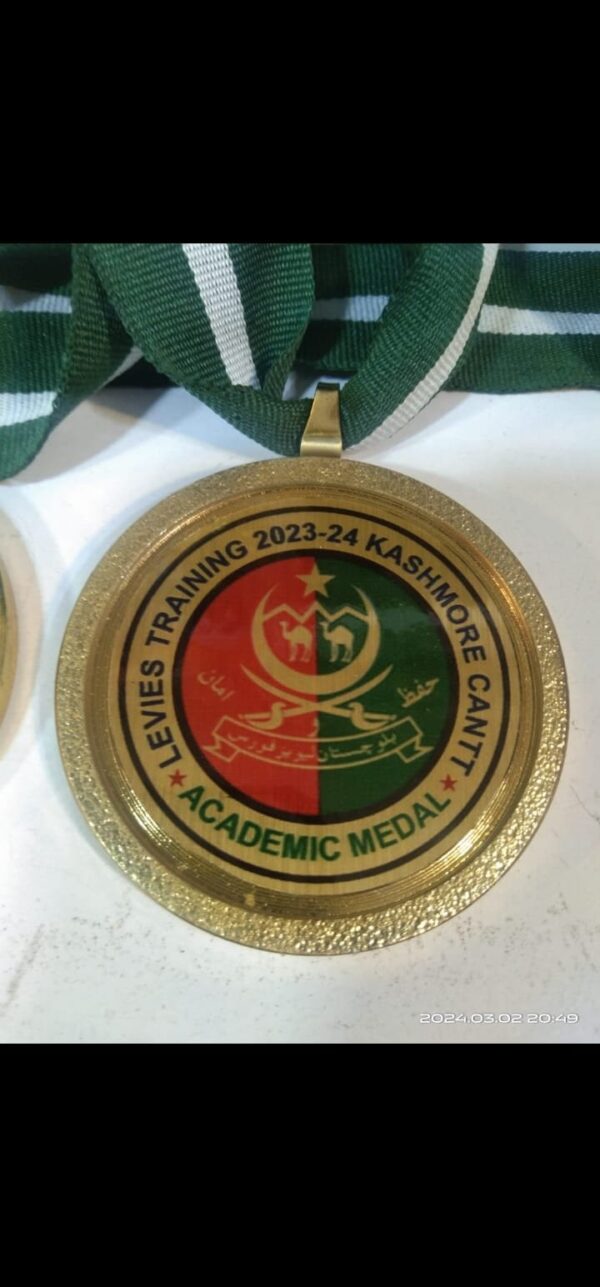 Metal Medal With Sticker Print & Ribbon Print