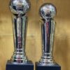 Silver Football Champion Trophy Set (Metal)