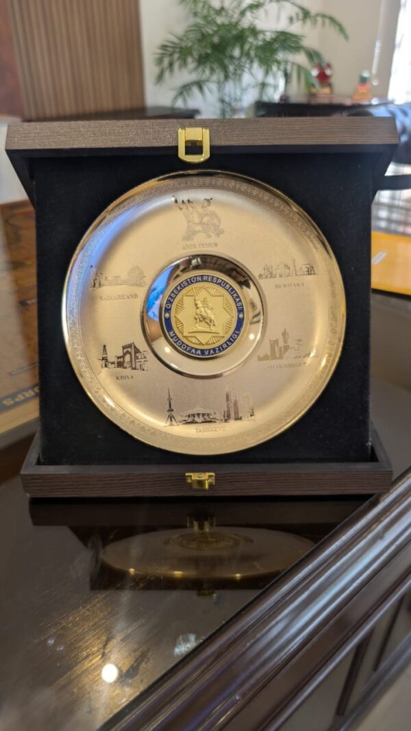 Round Brass Shields Golden with Printing