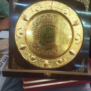 Alternative view of Round Brass Shields Golden with Printing & without Medal
