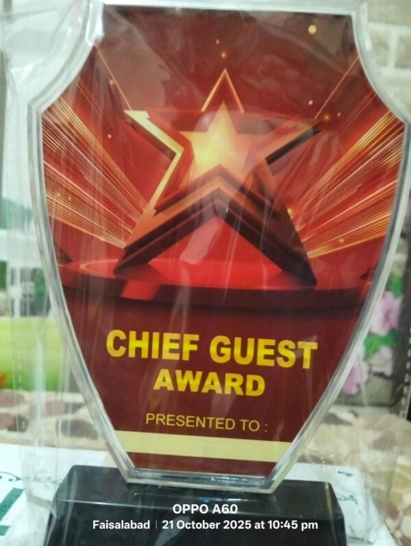 Chief Guest Plastic Shield