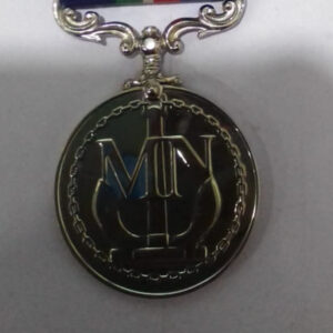 Alternative view of Brass Medal Nishaan-e-Haider Style Double Side Engraved with Ribbons