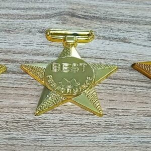 Star Shape Golden Plastic Medals