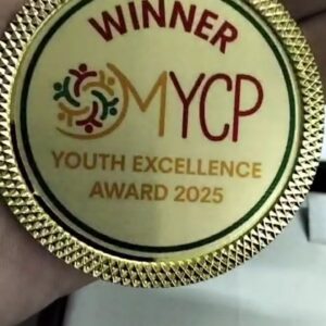 Metal Medal Golden With Ribbon